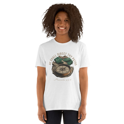 He Shall Direct Thy Paths Christian Bible Verse T-Shirt